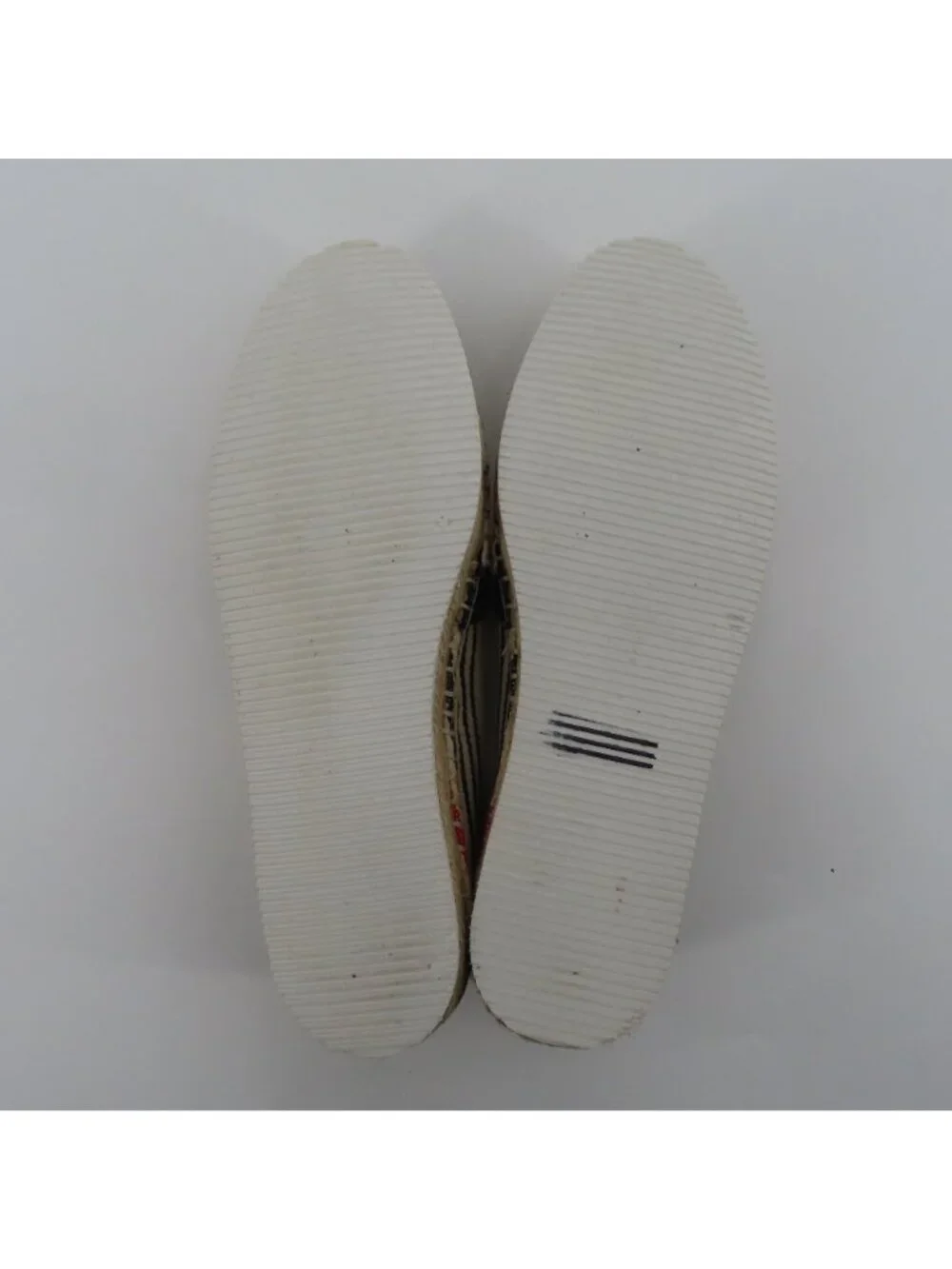 Lands End Women 7.5B Espadrille Flats Slip On Shoes Beige Red Blue Stripe Canvas